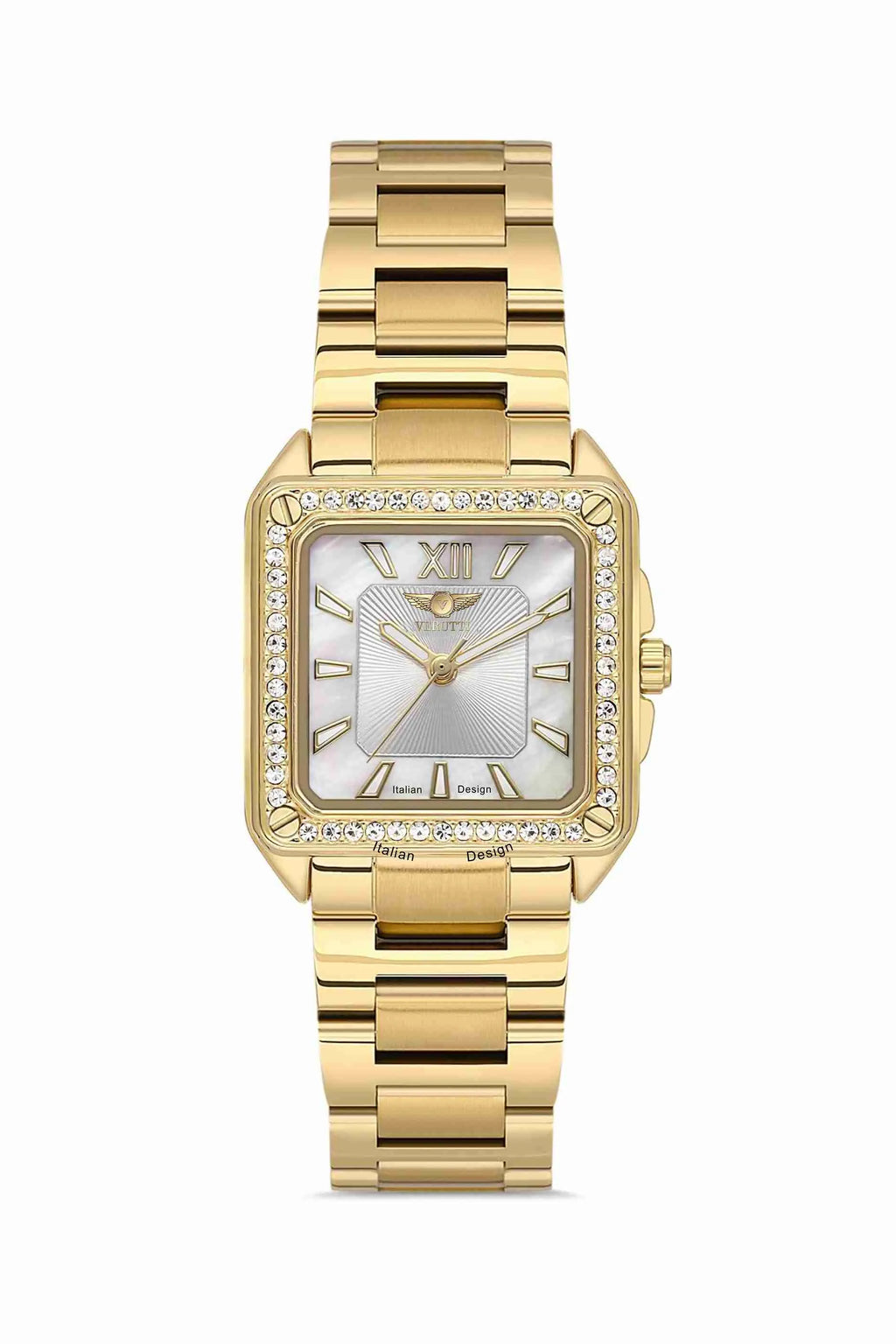 Women’s Luxury Watch – Verutti VR-1010-2 “Aurora Gold Edition”
Gold Steel Bracelet &amp; Silver Dial